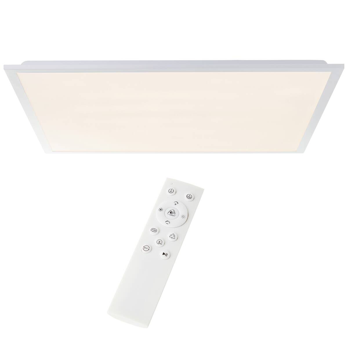 Brilliant LED-Deckenleuchte Briston weiß Metall Kunststoff B/H/L: ca. 63x7,5x63 cm