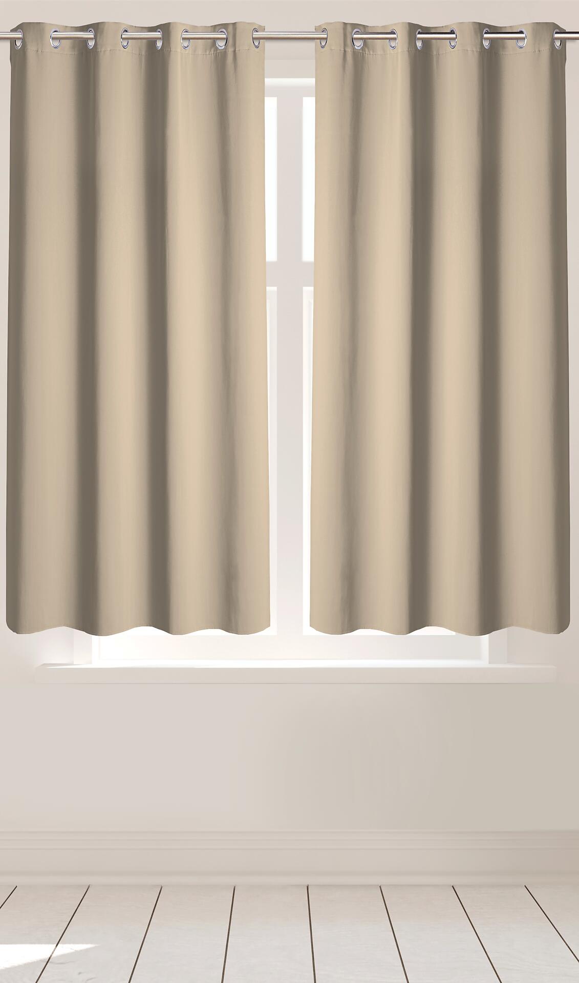 Ösenvorhang Verona sand B/L: ca. 140x175 cm