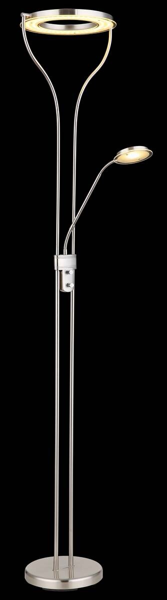 GLOBO LED-Deckenfluter Chrom Metall Kunststoff B/H/T: ca. 35x194x30 cm 2 Brennstellen