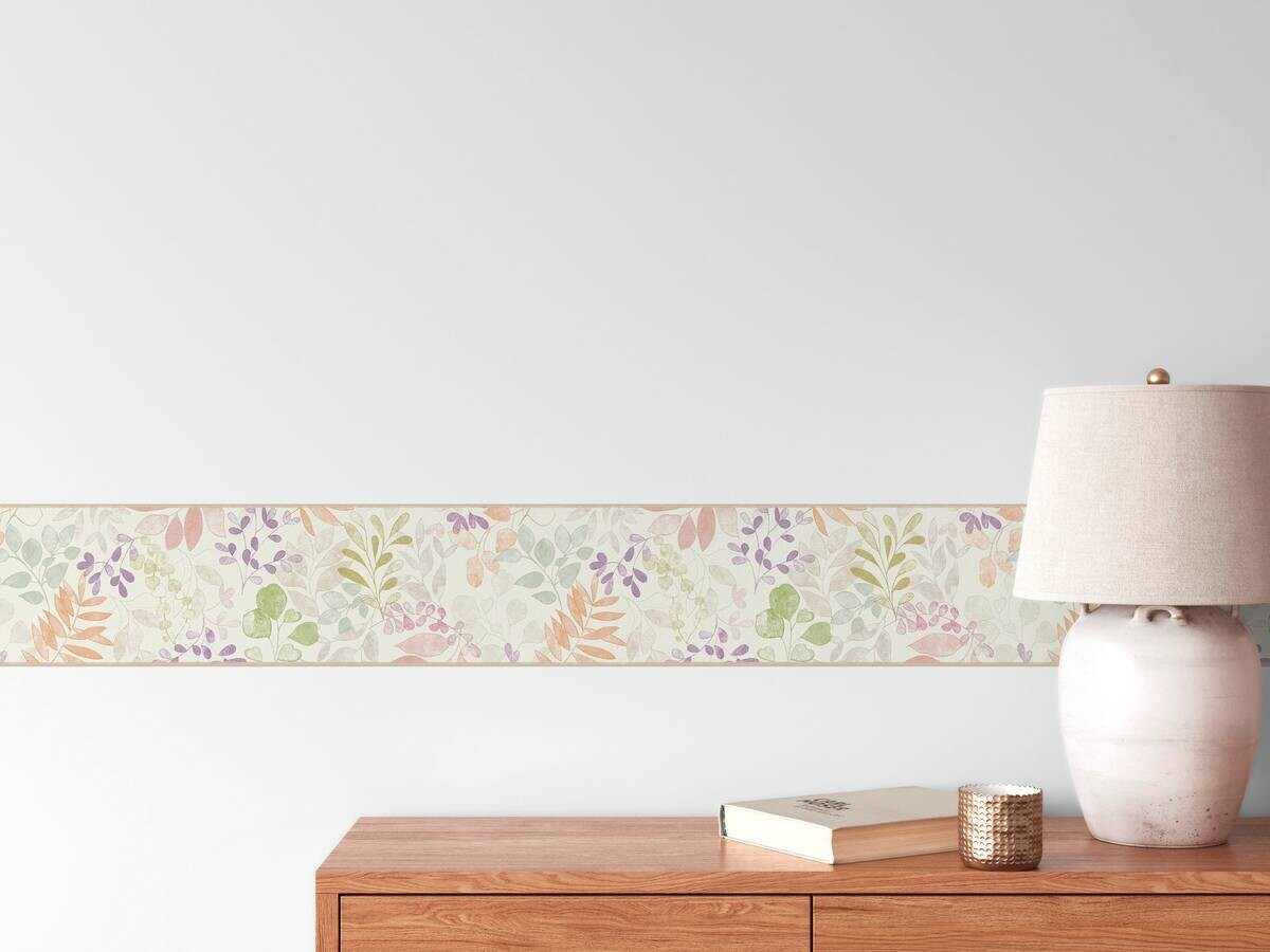 A.S.Creation Bordüre beige grau grün B/H/D: ca. 17x500x6,8 cm