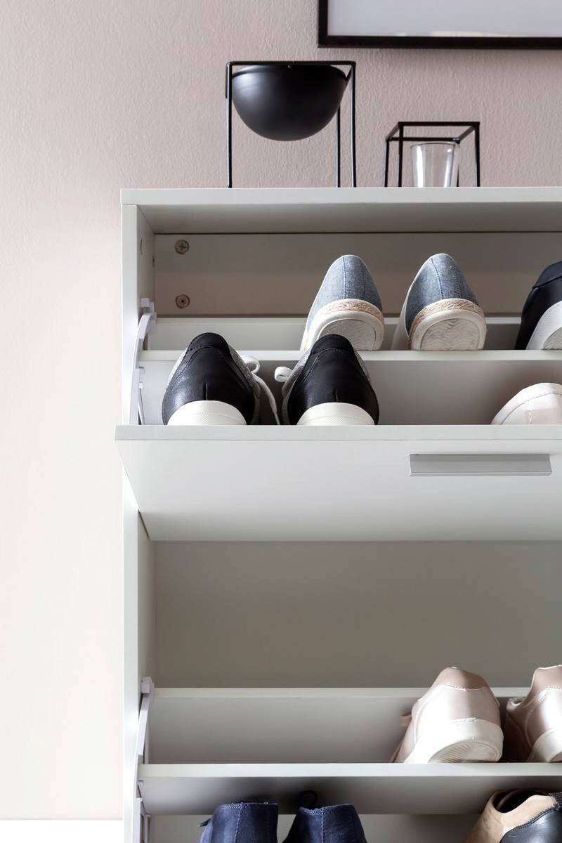 Schuhschrank weiß weiß B/H/T: ca. 120x81x24 cm
