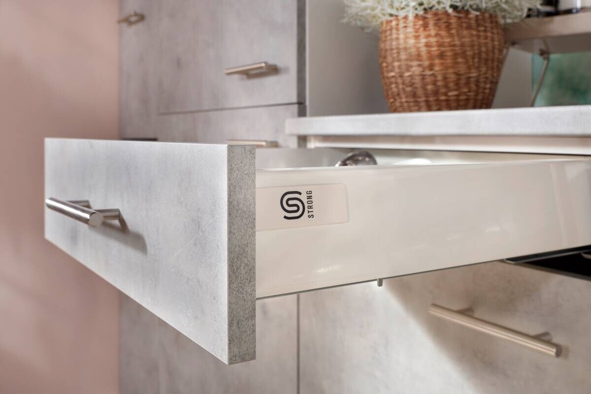 Respekta Küchenblock Malia Beton Optik B/H/T: ca. 300x200x60 cm