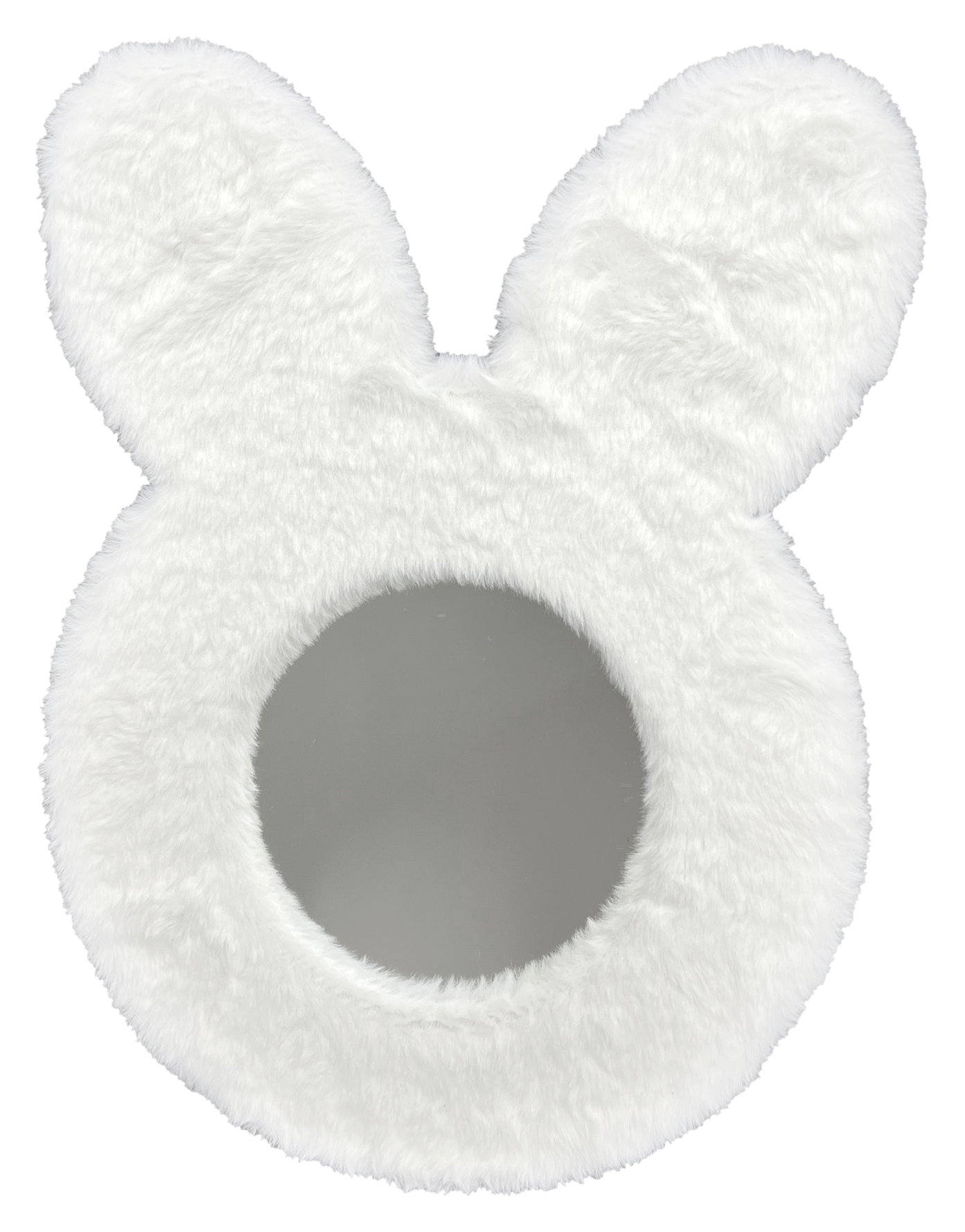 Dekorspiegel Hase weiß Plüsch B/H/T: ca. 31x40x2 cm