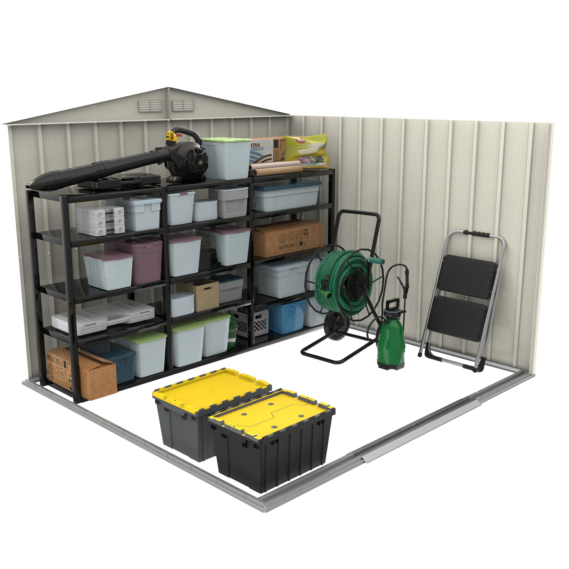 VCM Gerätehaus anthrazit B/H/L: ca. 262x191x234 cm