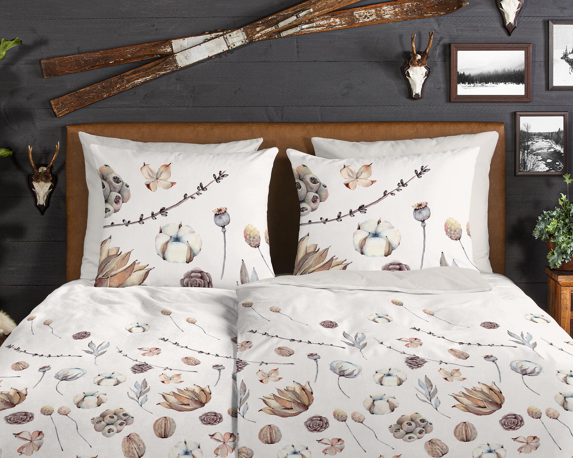 Bettwäsche Mirre sand Baumwolle B/L: ca. 135x200 cm