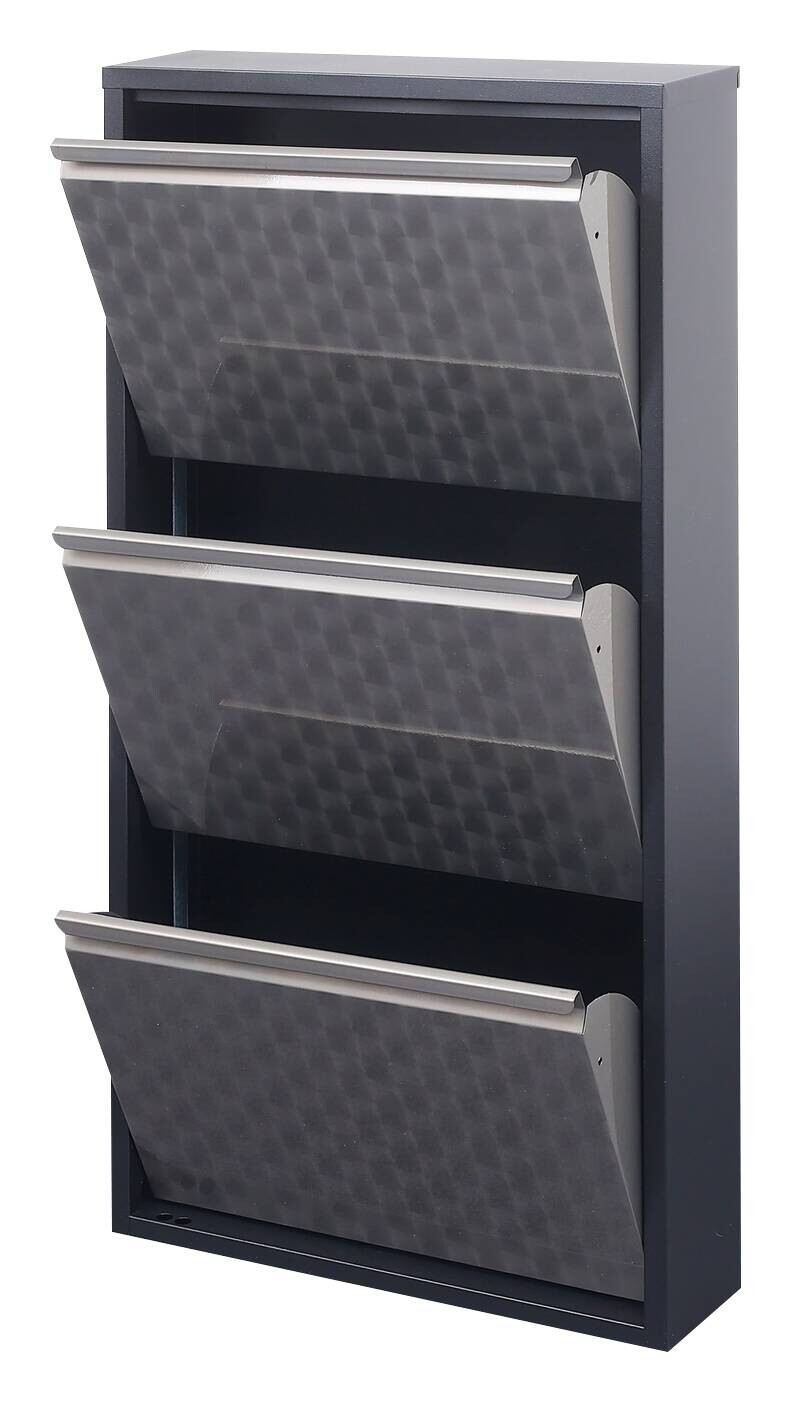 Schuhkipper Clip silber lackiert Optik anthrazit B/H/T: ca. 50x105x13,5 cm