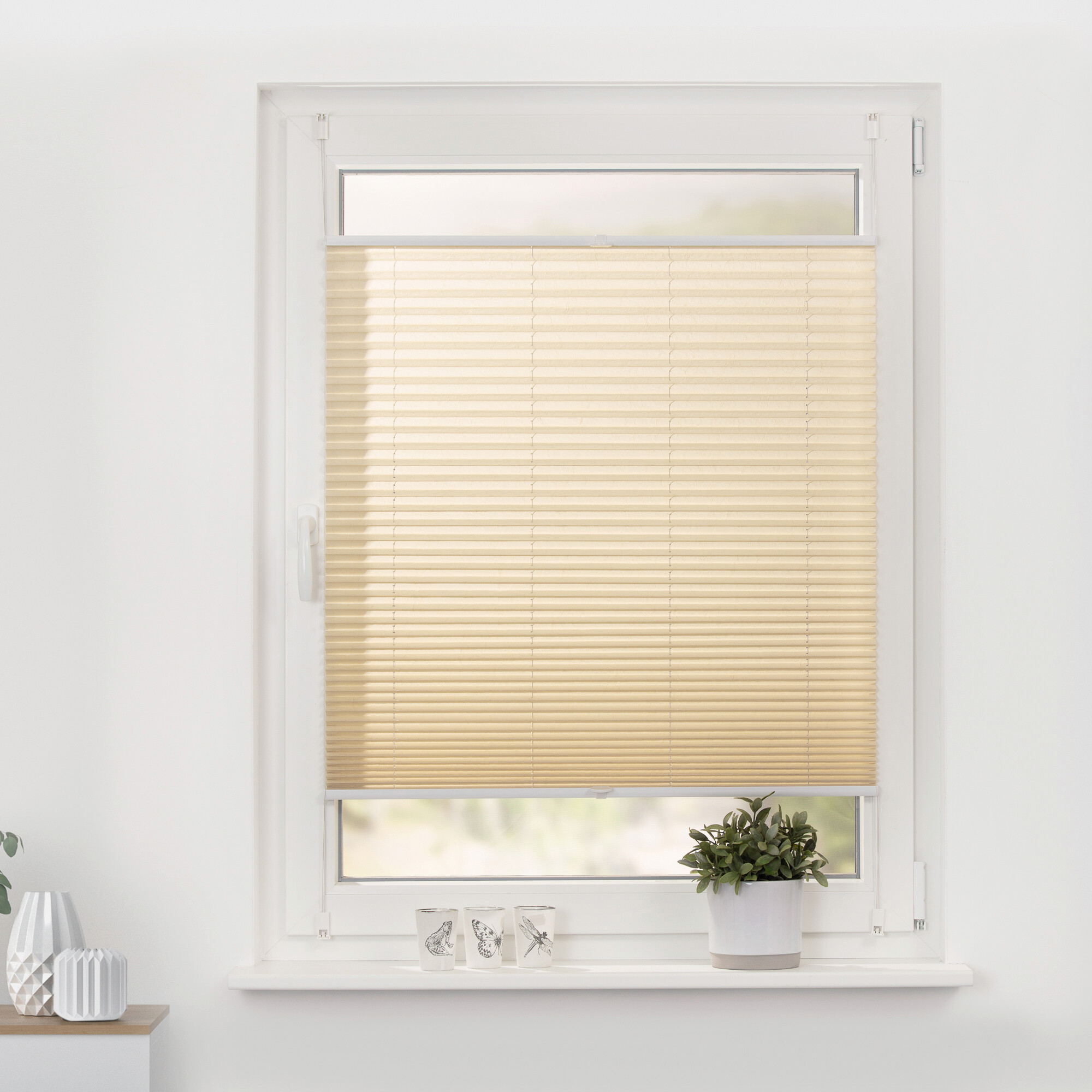 LICHTBLICK Spannplissee creme B/L: ca. 45x130 cm