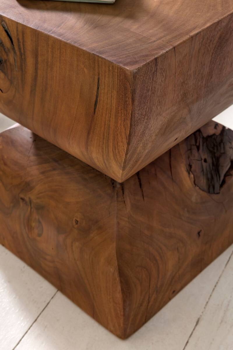 Beistelltisch natur Echtholz B/H/T: ca. 30x45x30 cm