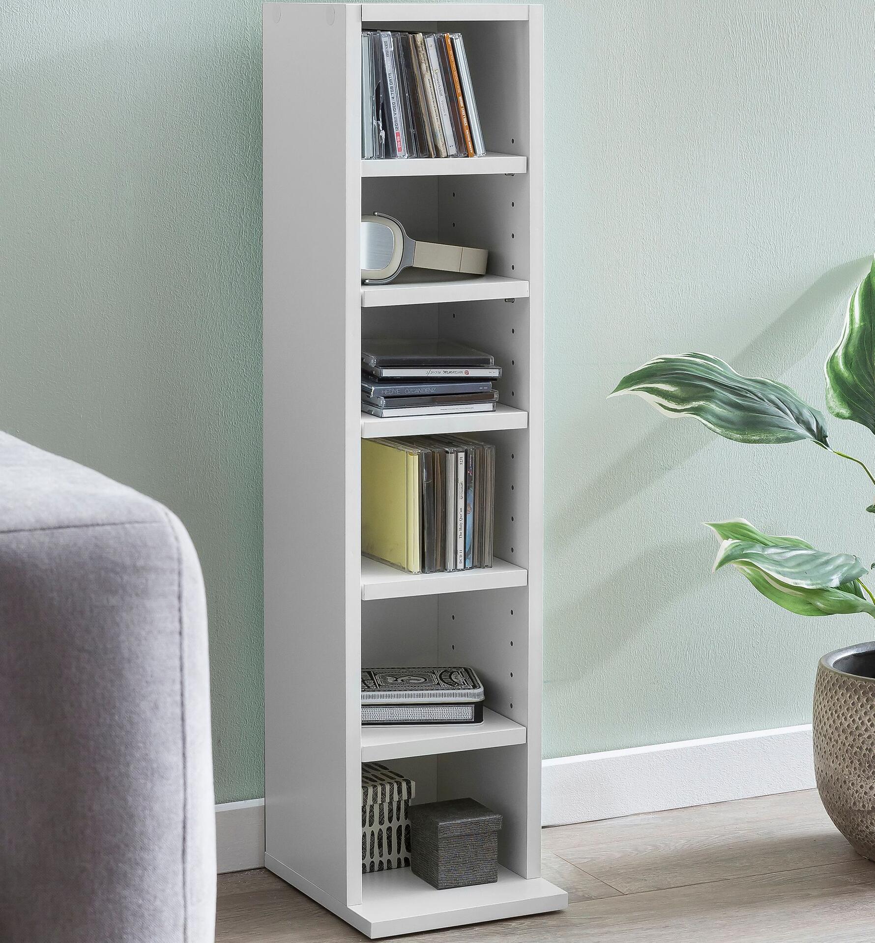 Regal weiß B/H/T: ca. 21x91x25,5 cm