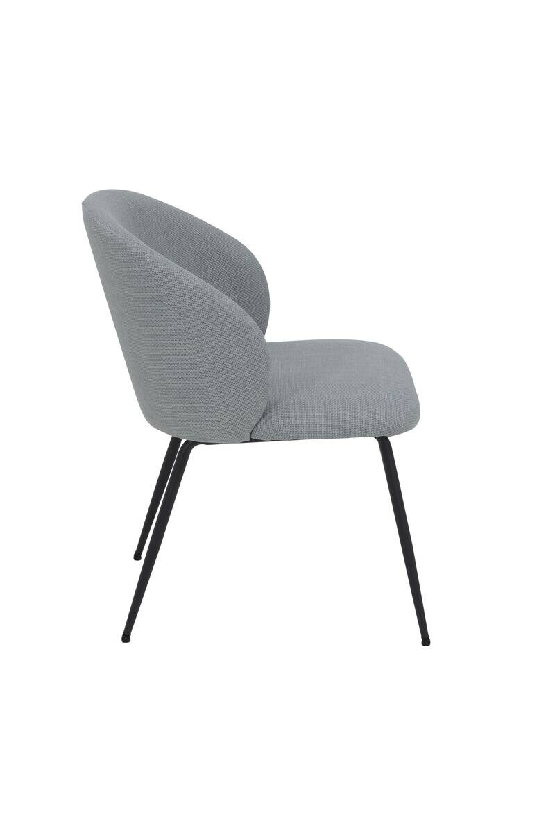 Stuhl Graz grau schwarz Microfaser Metall