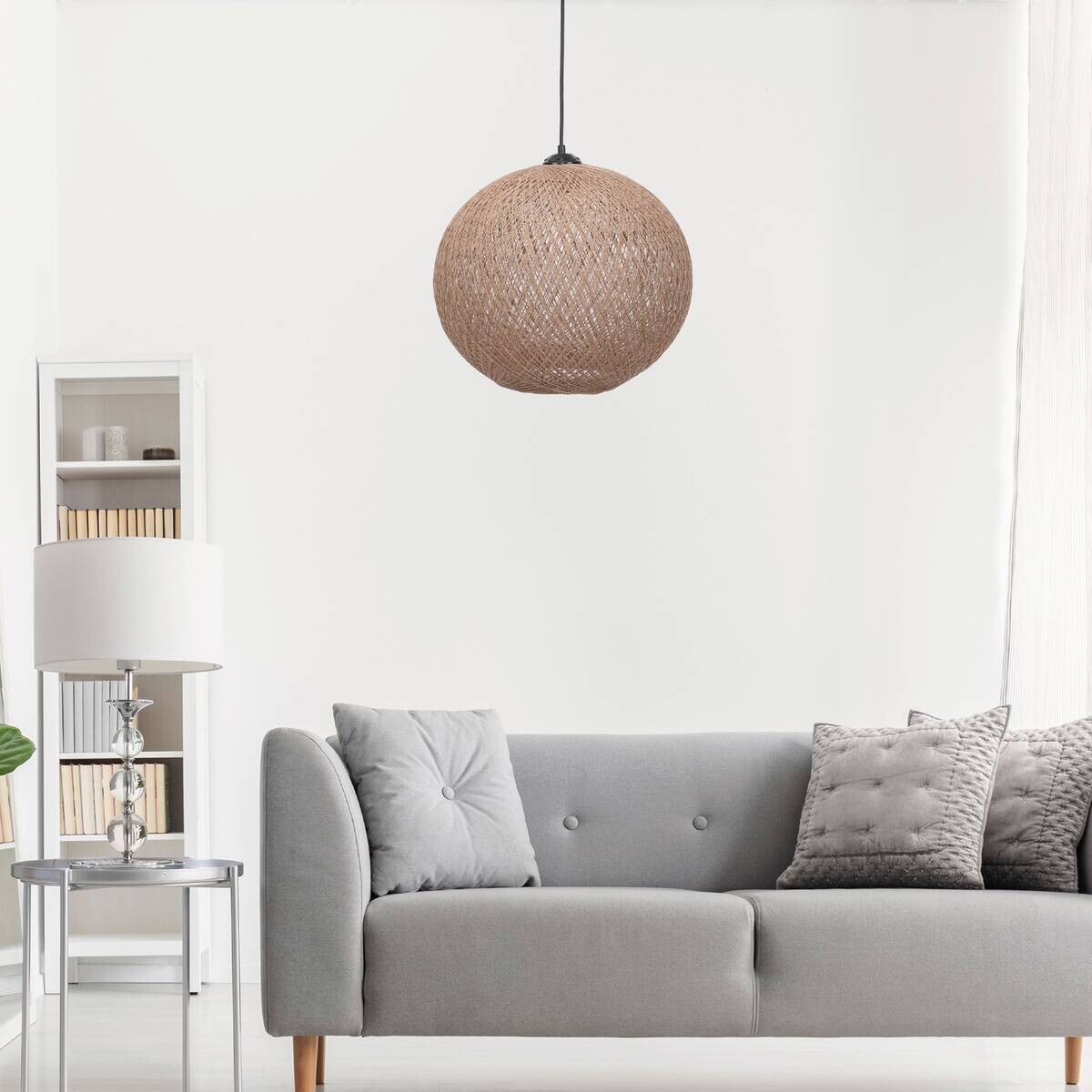 Opviq Pendelleuchte creme B/H/T/L/D: ca. 38x70x38x38x38 cm E27 1 Brennstellen