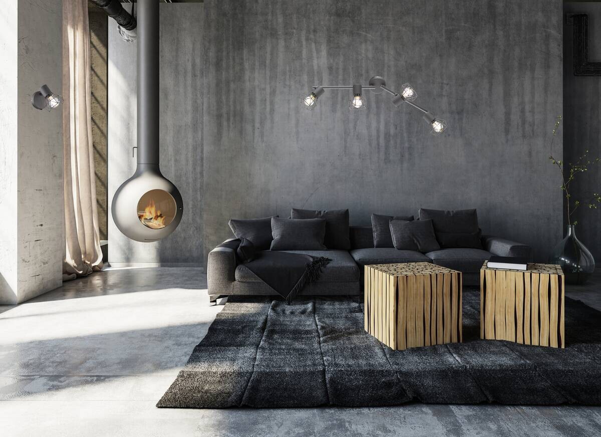 Fischer & Honsel Spot 22266 grau Chrom Metall B/H/T: ca. 60x18x8 cm E14 4 Brennstellen