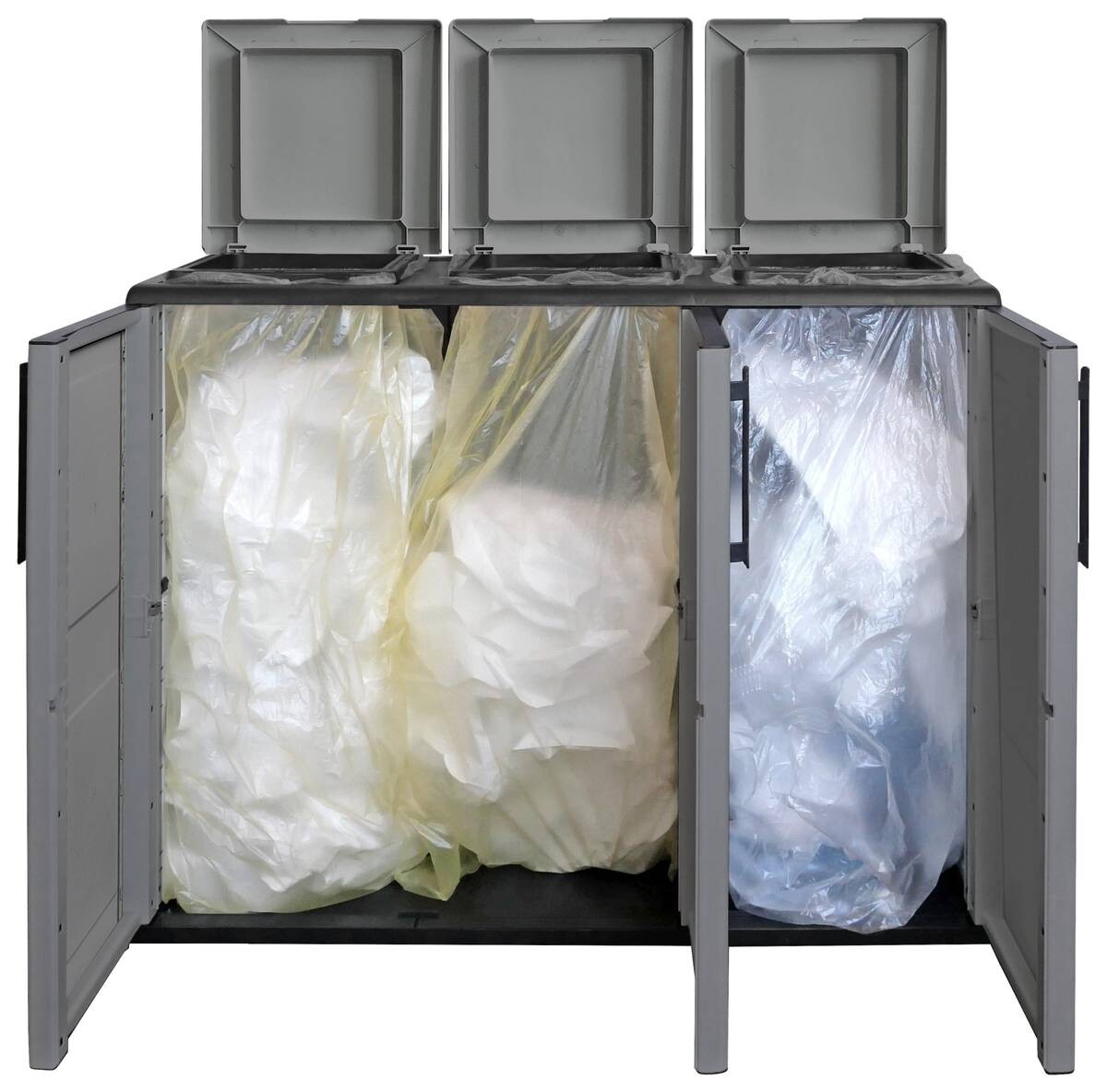 ArtPlast Mülltrennungsschrank Free grau Kunststoff B/H/T: ca. 102x84x37 cm