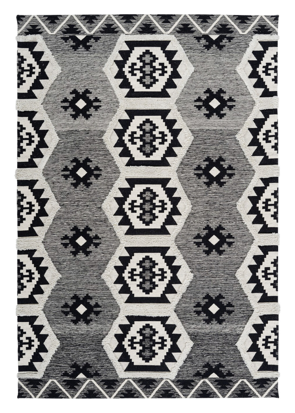 Arte Espina Kurzflorteppich Ethnie 325 grau B/H/L: ca. 120x1x170 cm