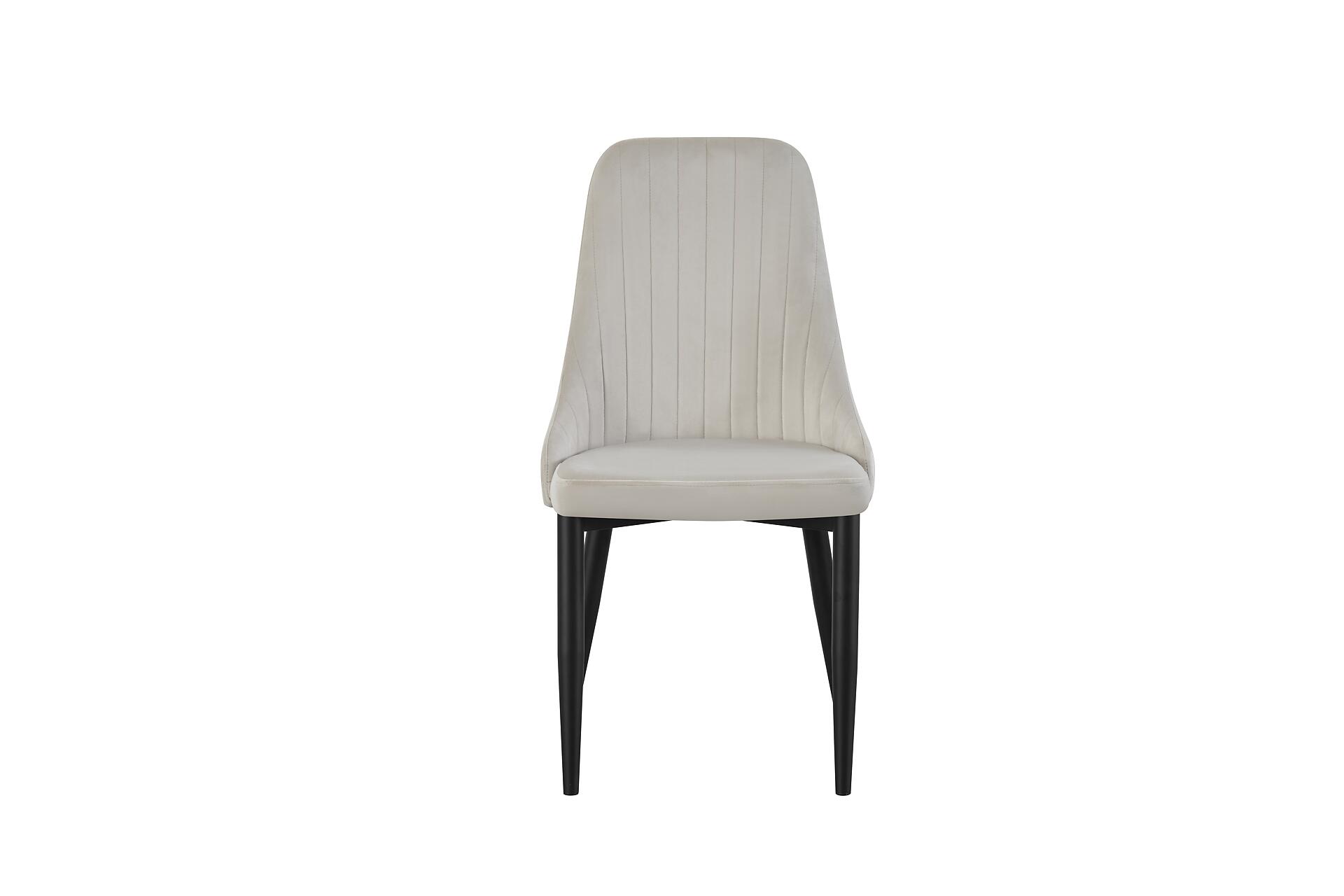 Stuhl CLAUDIA, 2er Set creme Samt B/H/T: ca. 44x88x58 cm Stuhl CLAUDIA, 2er Set creme Samt B/H/T: ca. 44x88x58 cm