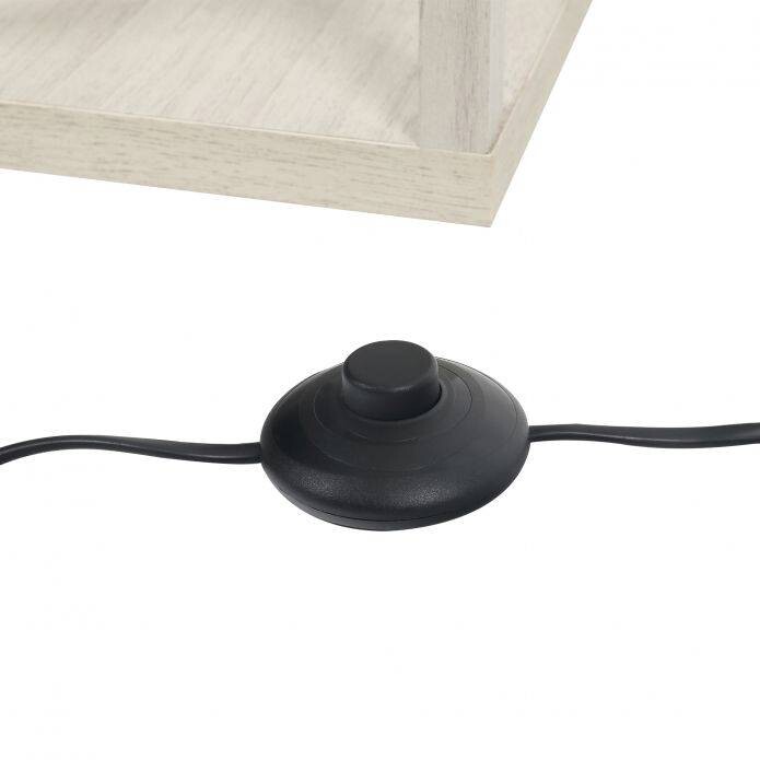 HOMCOM Stehleuchte 833-623V90AK 833-623V90AK Eiche weiß Acryl Kunststoff B/H/L: ca. 26x160x26 cm E27 1 Brennstellen