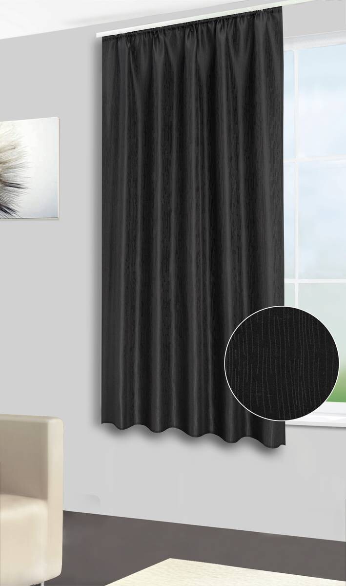 silver edition Dekovorhang Tessin schwarz B/L: ca. 140x175 cm