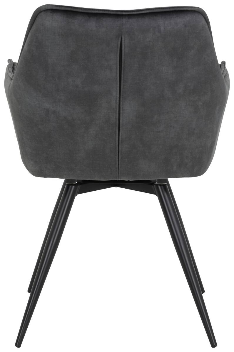 Stuhl Florentina 2er Set anthrazit Vintage Samtoptik B/H/T: ca. 49x84x63 cm