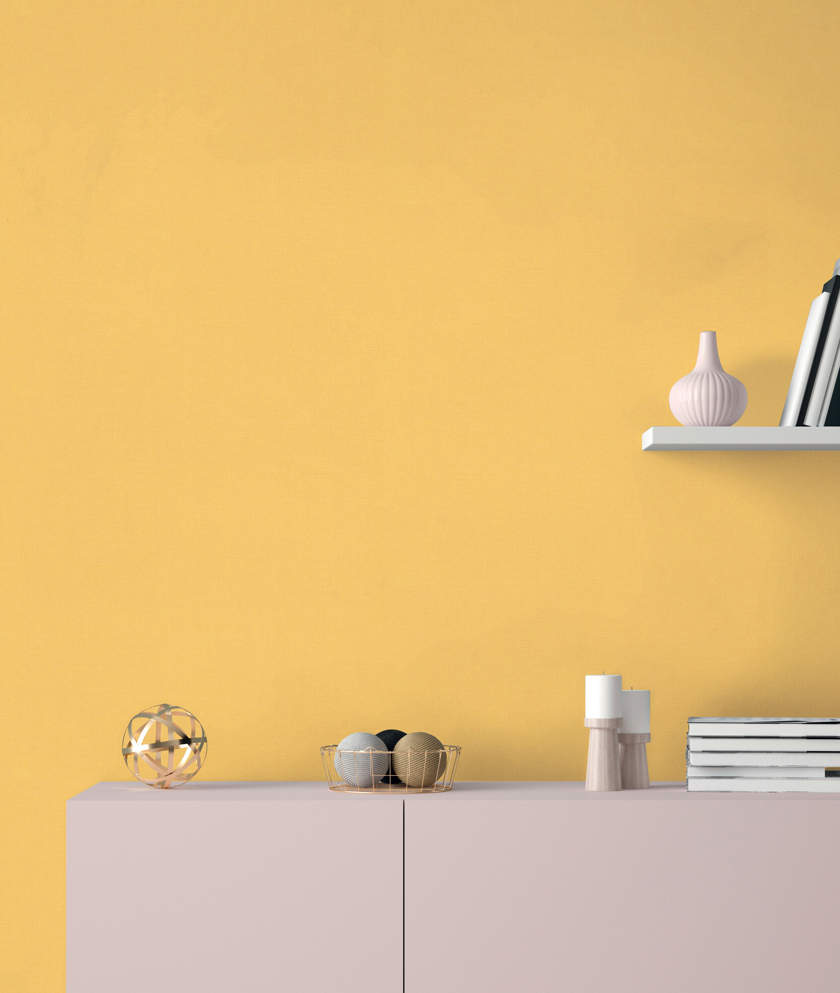 A.S.Creation Vliestapete gelb B/H/D: ca. 53x1005x8,5 cm