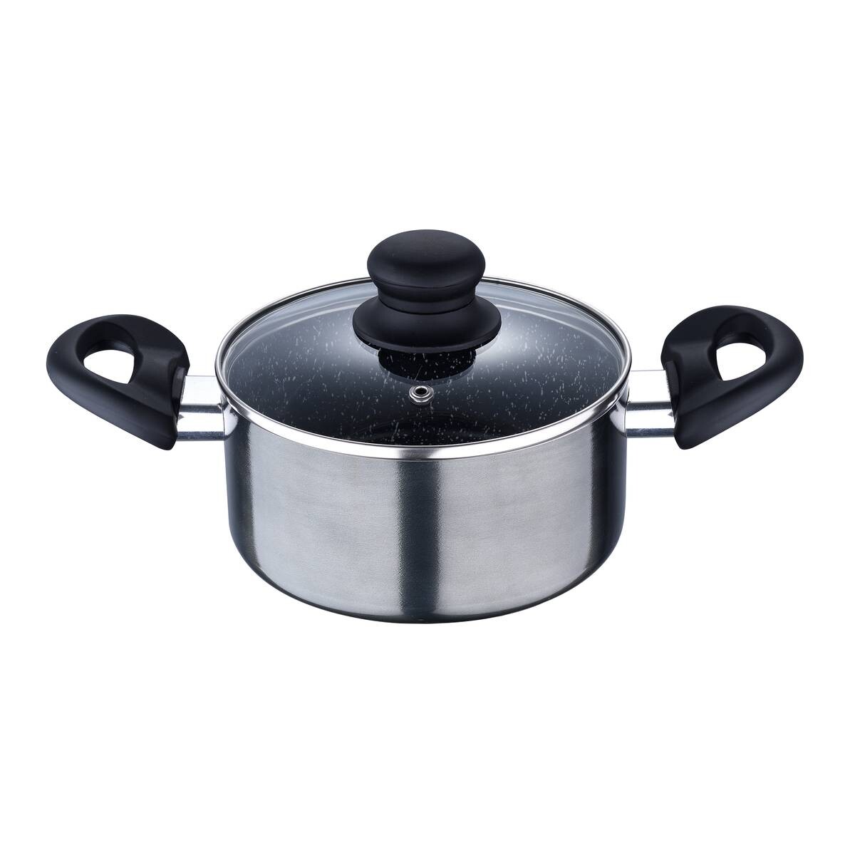 SAN IGNACIO Kochgeschirrset Soria schwarz Aluminium 4 tlg.