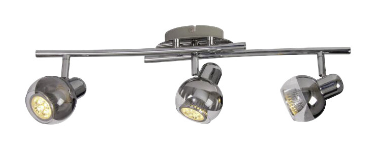 Näve Leuchten LED-Wand- Deckenleuchten NV1117642 Chrom Glas B/H/T: ca. 55x8x14 cm 3 Brennstellen