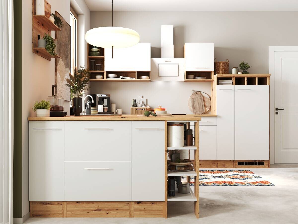 Respekta Winkelküche Hilde weiß matt B/H/T: ca. 310x205x172 cm