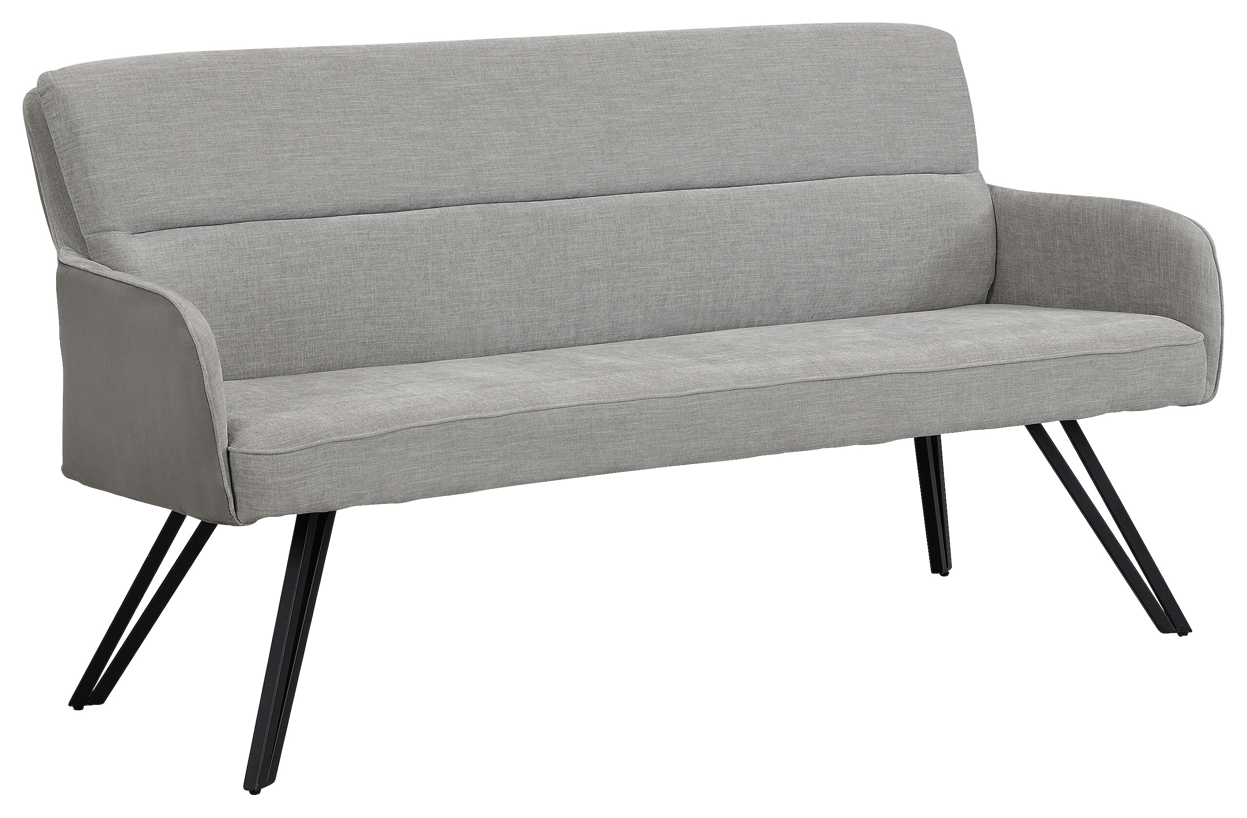 Sitzbank TINO schwarz grau Metall Microfaser B/H/T: ca. 160x94x67 cm Sitzbank TINO schwarz grau Metall Microfaser B/H/T: ca. 160x94x67 cm