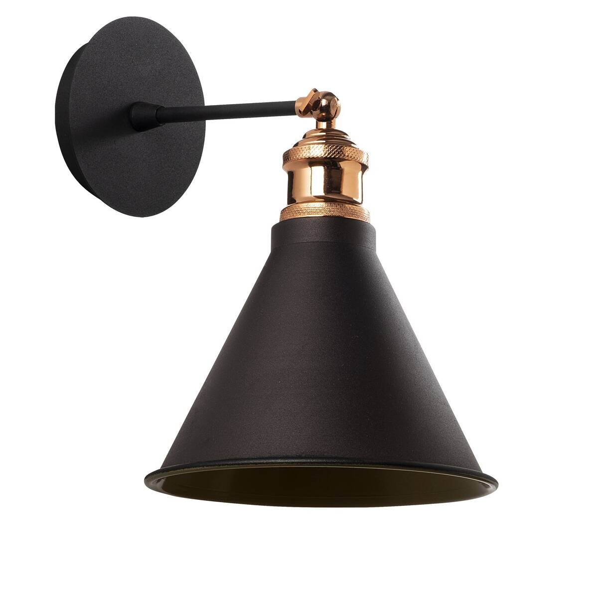 Opviq Wandleuchte Berceste - N-680 schwarz Eisen B/H/T/L/D: ca. 20x29x20x20x20 cm E27 1 Brennstellen