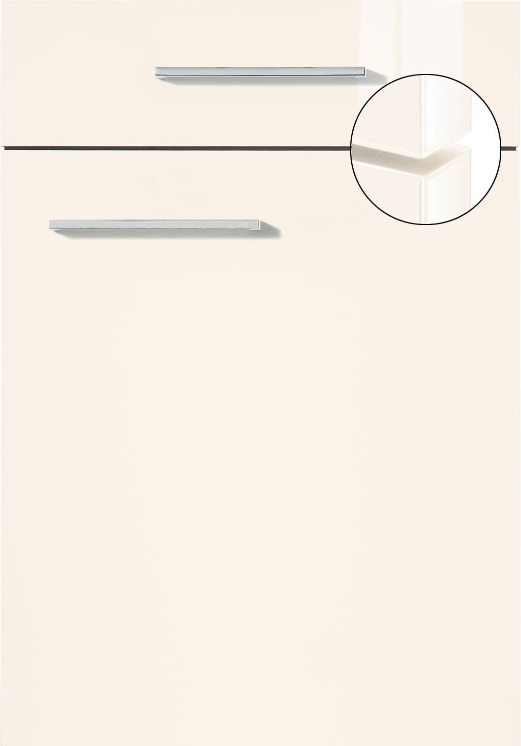 Impuls Inselküche IP4050 weiß Lack Hochglanz B/T/L: ca. 127x60x274 cm