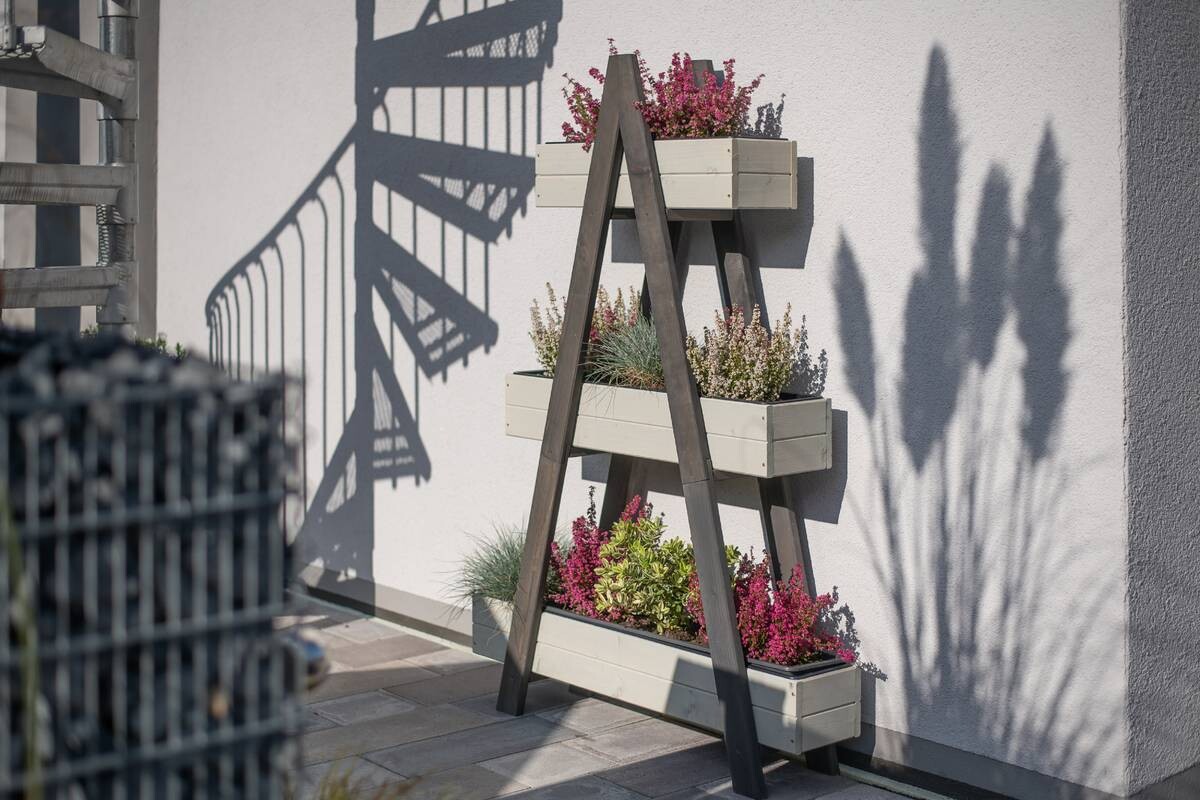 Westmann Hochbeet Ella grau Holz B/H/L: ca. 25x147x101 cm