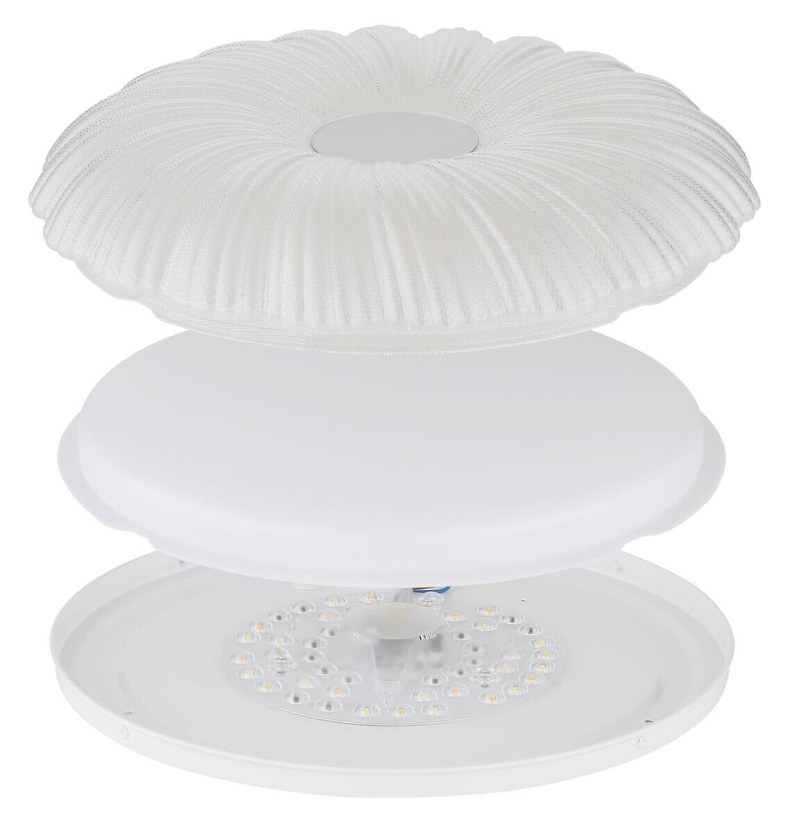 GLOBO Deckenleuchte weiß Satiniert Opal Metall Kunststoff H/D: ca. 7x38 cm 1 Brennstellen