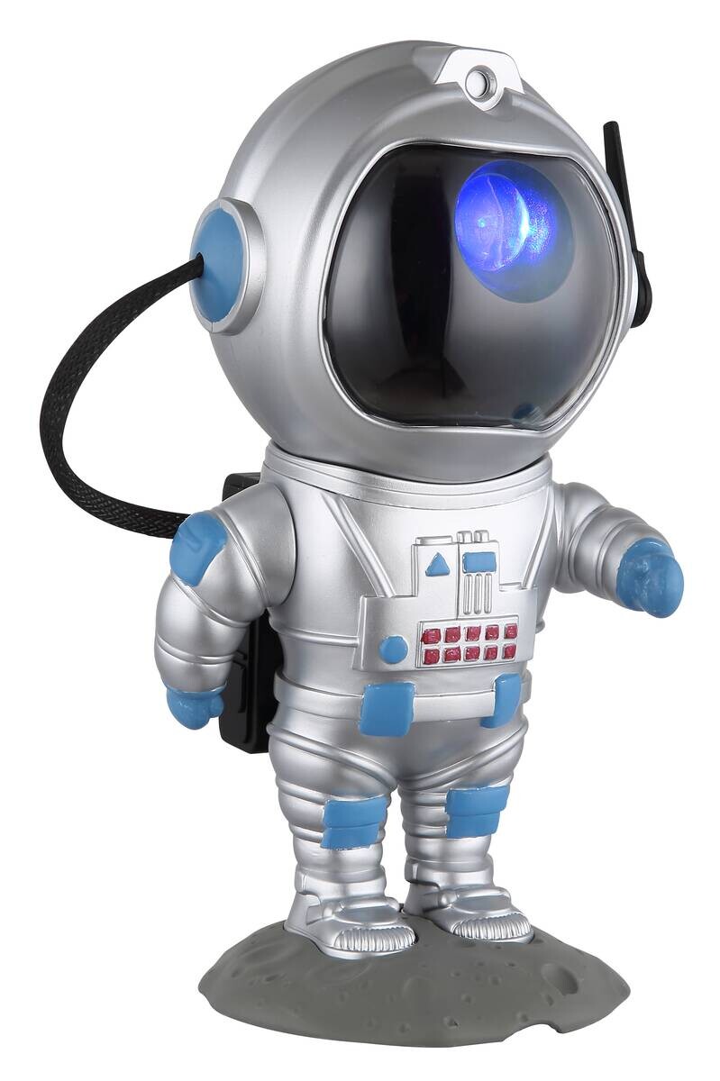 GLOBO Tischleuchte Cosmo silber blau Kunststoff B/H/L: ca. 11x22,5x12 cm