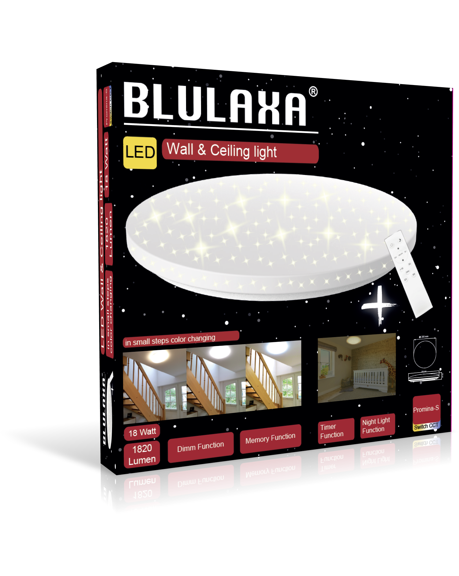 Blulaxa LED-Deckenleuchte Promina D: ca. 28 cm