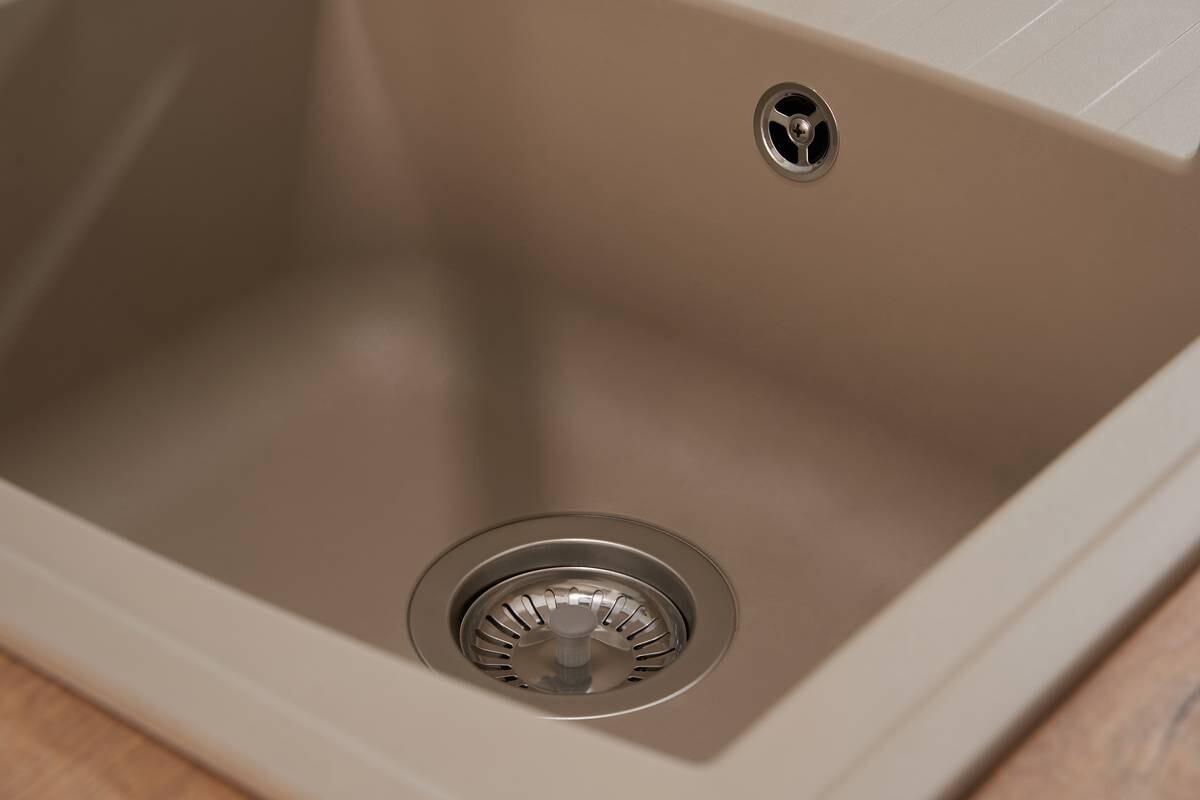 Respekta Einbauspüle Boston 86 x 50 B sandbeige Mineralite B/H/T: ca. 86x20x50 cm