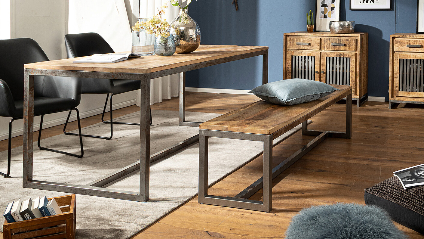 Eckbank natur B/H/T: ca. 120x46x45 cm