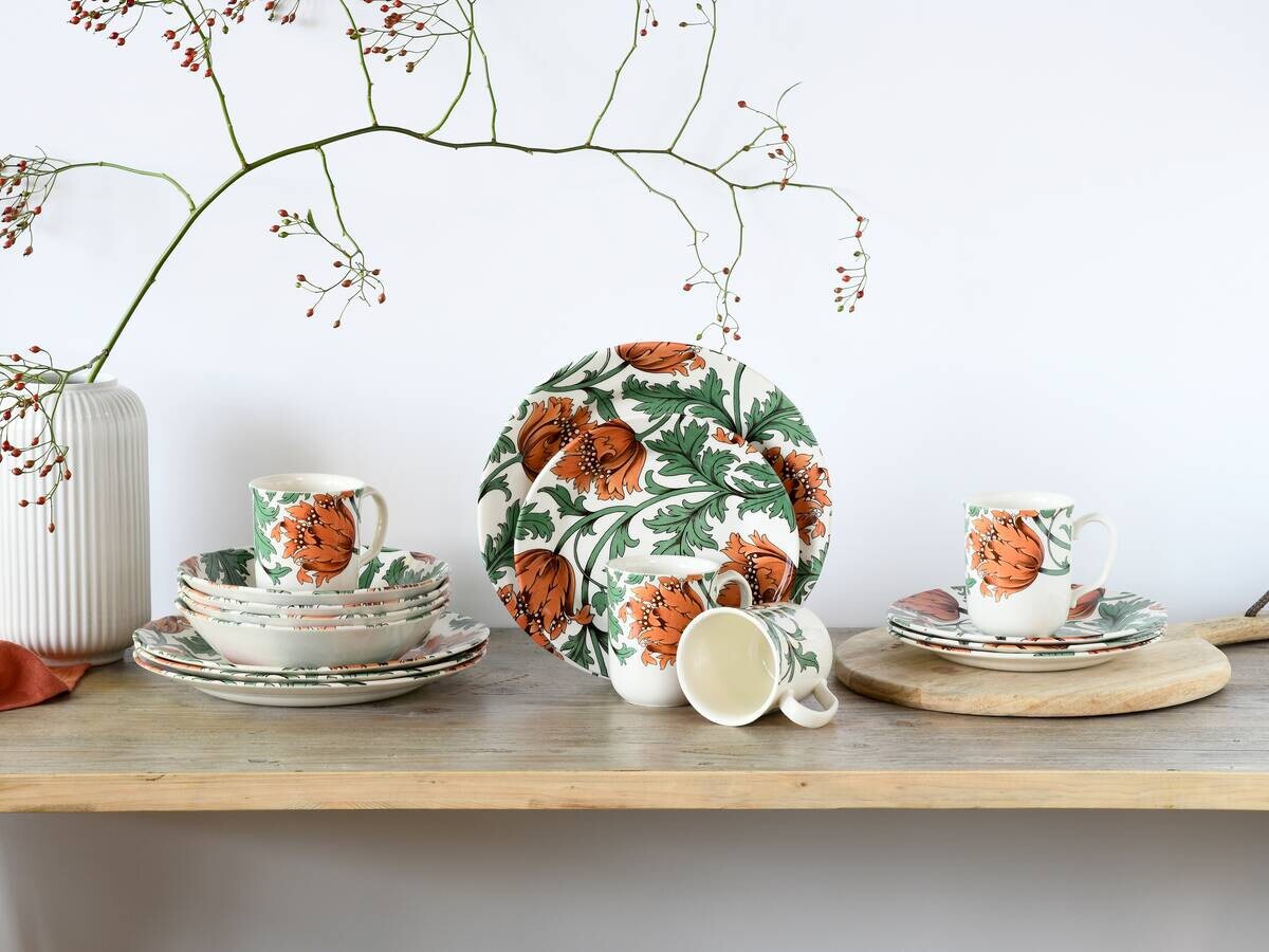 CreaTable Kombiservice Florentina rot Steingut 16 tlg.