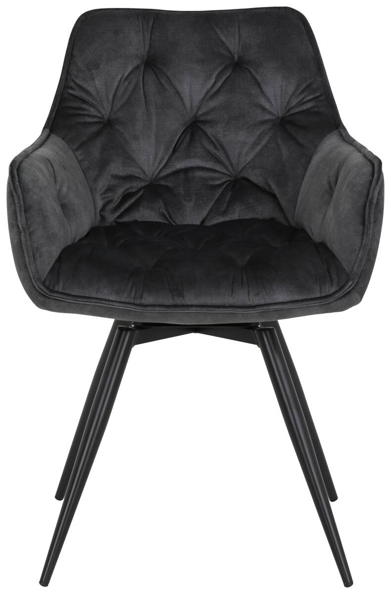 Hela Sessel FLORENTINA S anthrazit Velourstoff B/H/T: ca. 56x82x63 cm