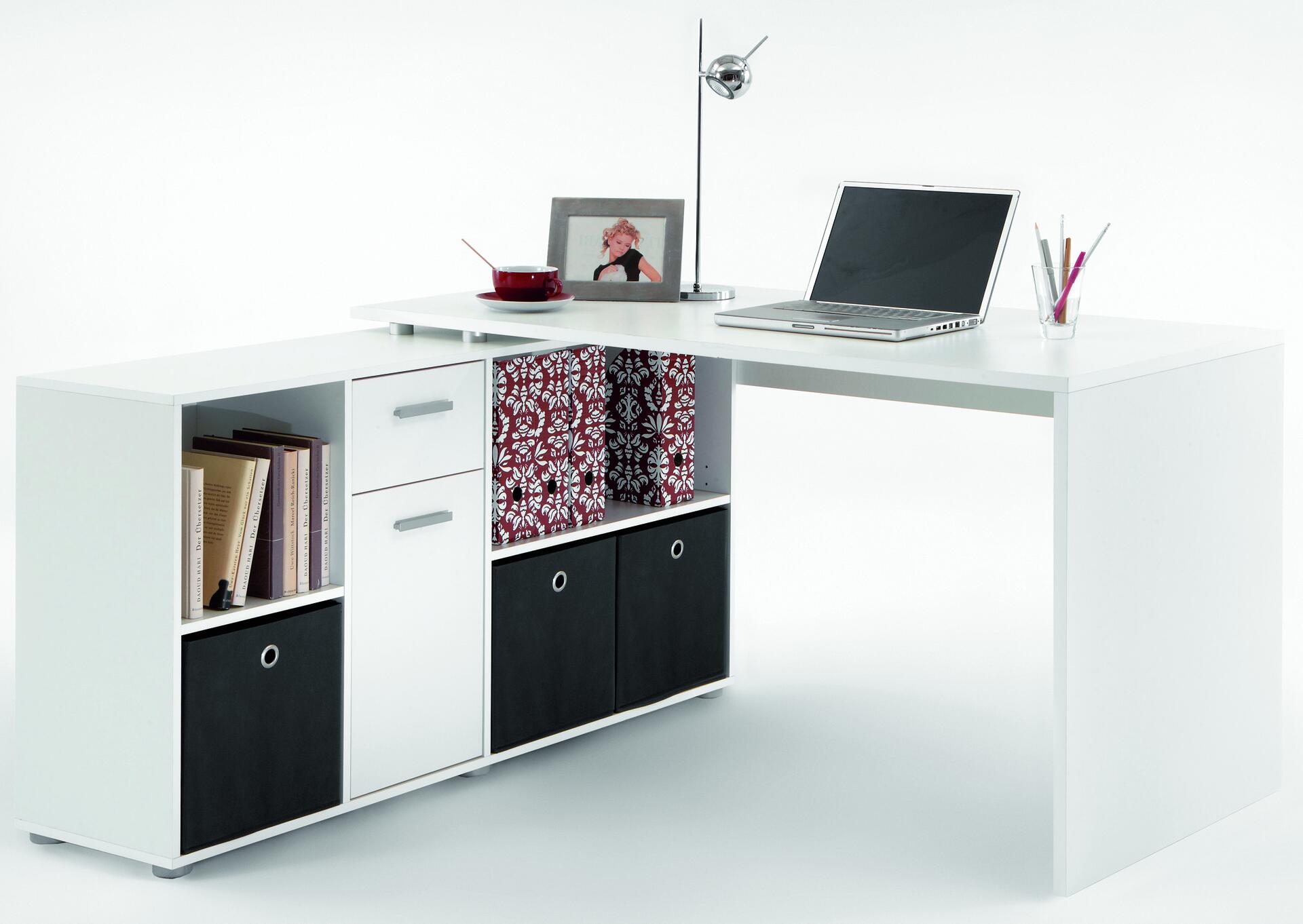 Schreibtisch  weiß B/H/T: ca. 136x74x66,5 cm