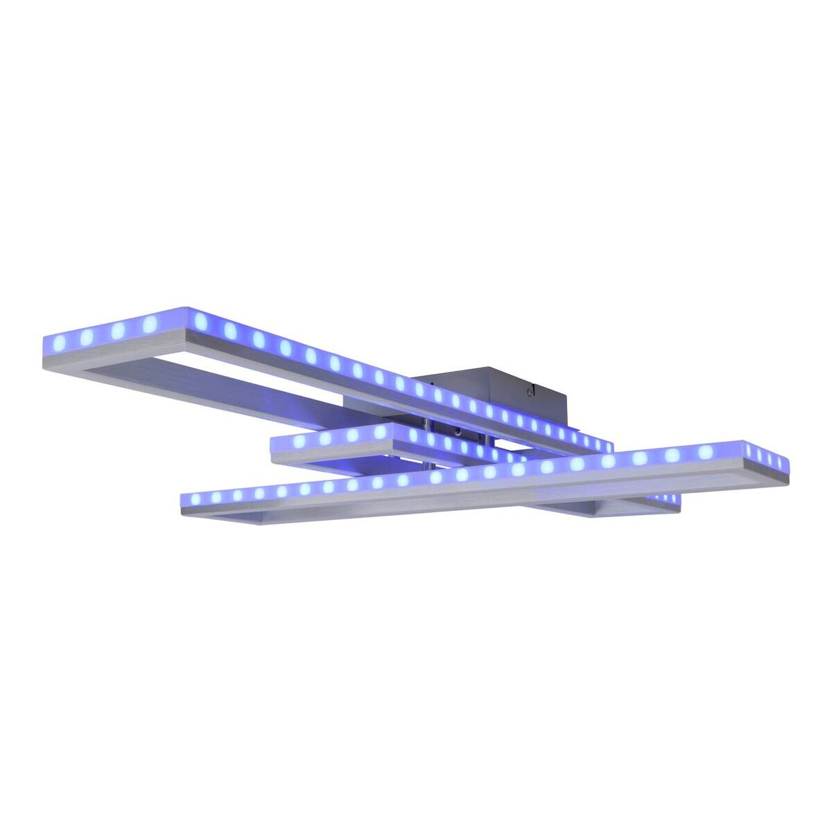 Näve Leuchten Deckenleuchte 1403060 Alu Kunststoff Metall B/H/T: ca. 60x11x95 cm null 6 Brennstellen