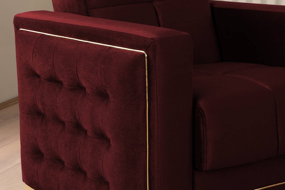 Sofa 3-2-1 Cavana bordeaux Microfaser