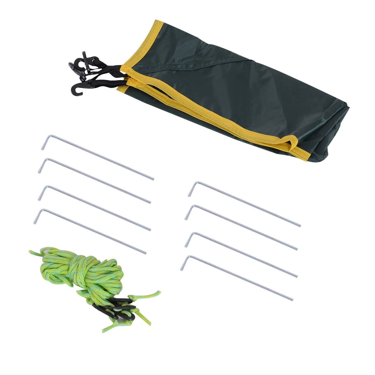 Outsunny Quick-Up-Zelt dunkelgrün Polyester-Mischgewebe B/H/L: ca. 210x140x210 cm