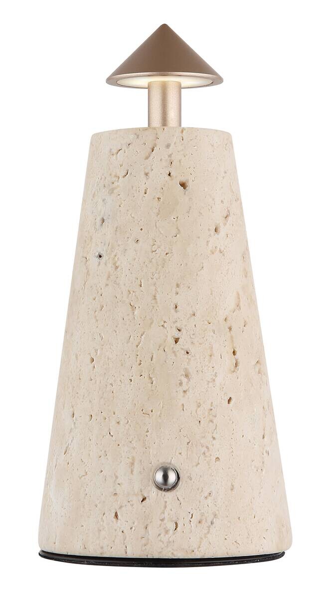 GLOBO LED-Tischleuchte Cappuccino grau schwarz Stein Metall Kunststoff H/D: ca. 19x9 cm 1 Brennstellen