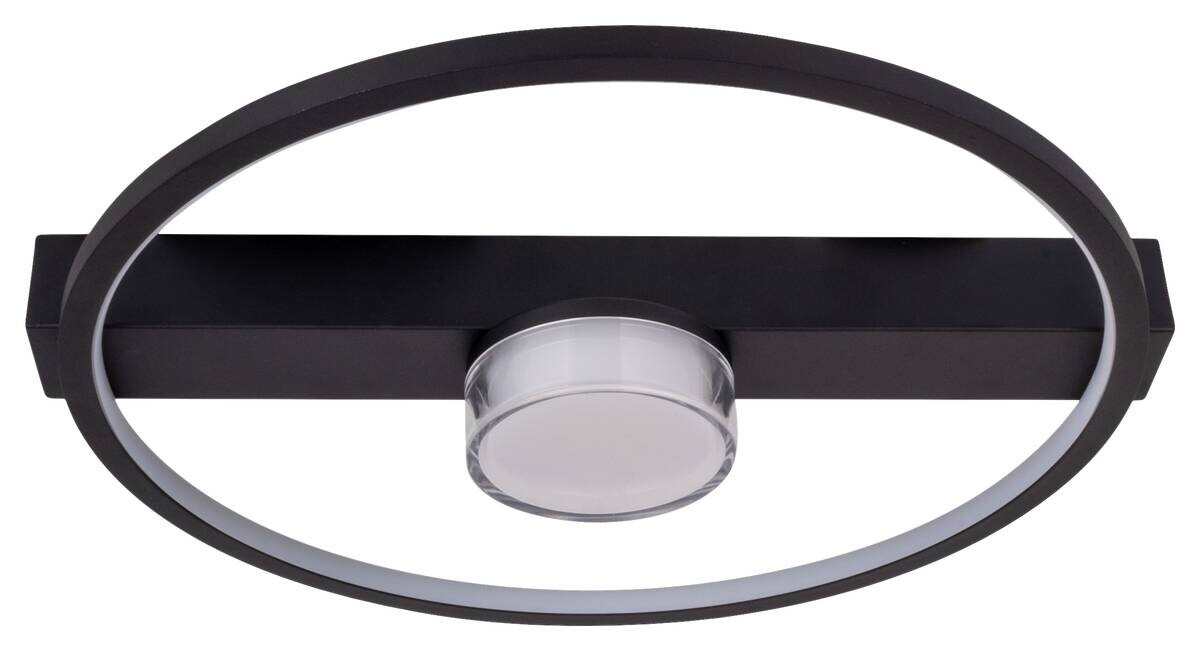 Näve Leuchten Deckenleuchte 1403622 schwarz Kunststoff Metall B/H/T: ca. 38,5x8x40 cm null 2 Brennstellen