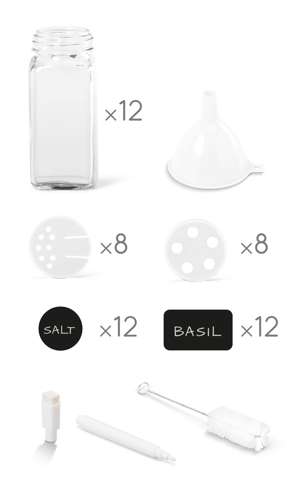 Metaltex Gewürzstreuer transparent Glas