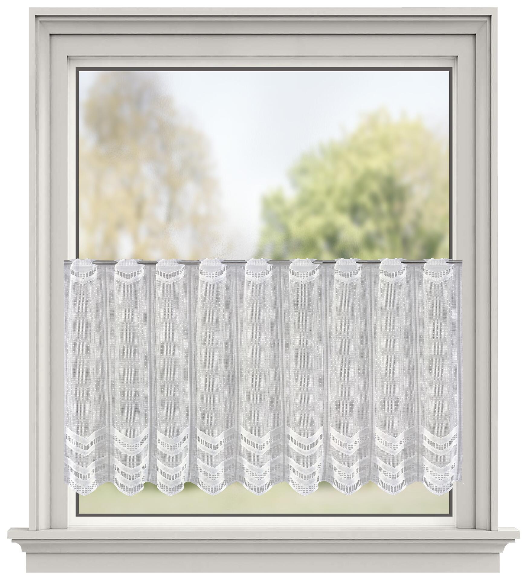 Sensation Scheibengardine weiß B/L: ca. 145x90 cm