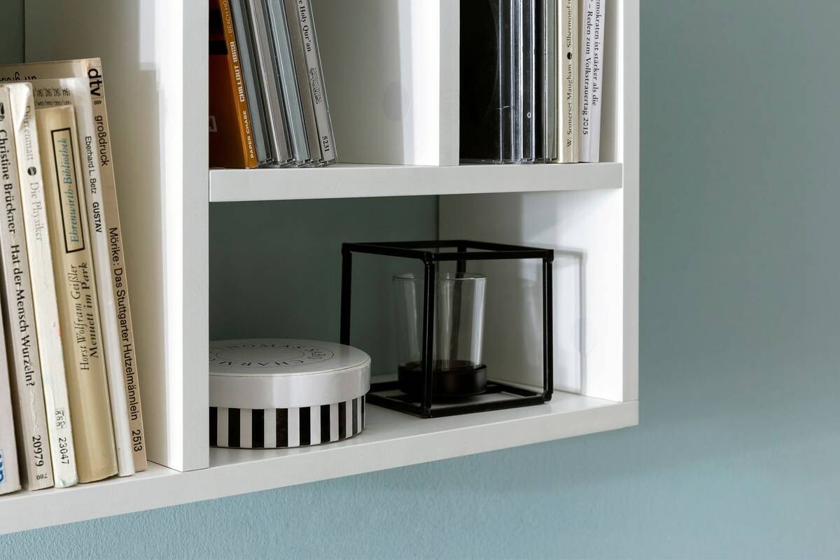 Wandregal weiß B/H/T: ca. 75x51x16 cm