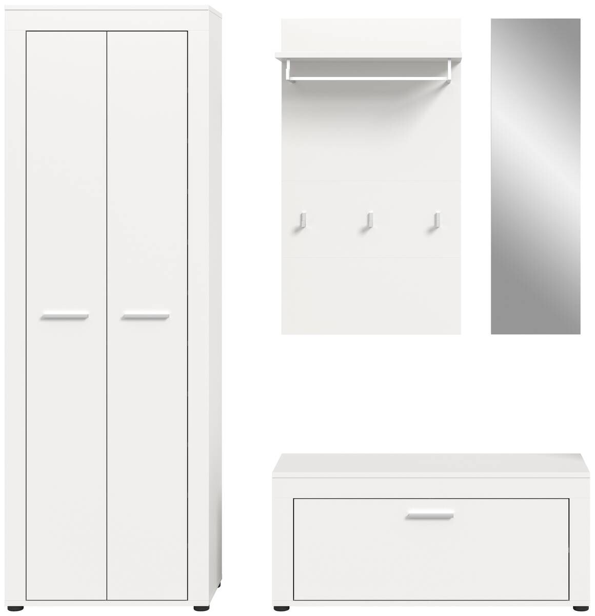 Garderobe JAM weiß B/H/T: ca. 184x191x35 cm