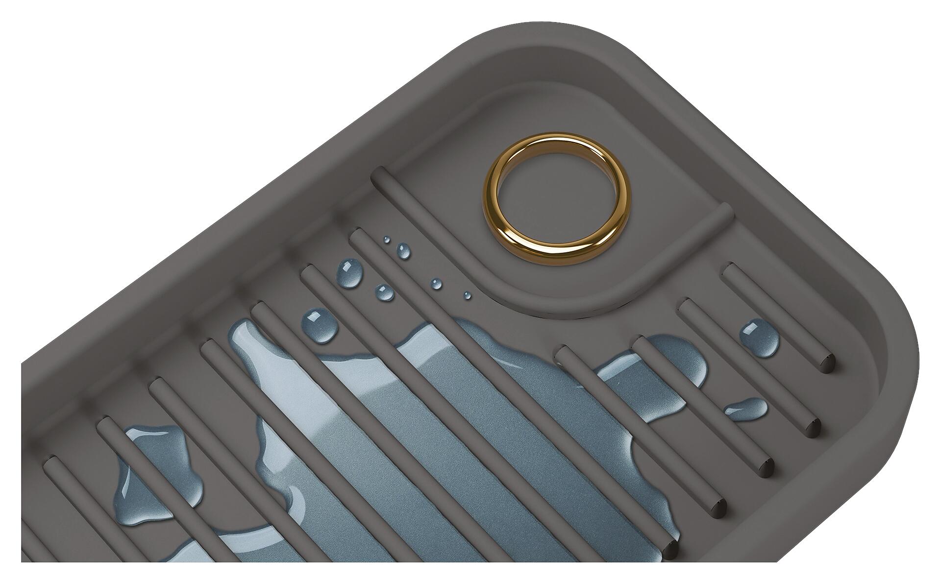 Metaltex Haushaltshelfer grau Silikon B/H/L: ca. 9x27x1,2 cm