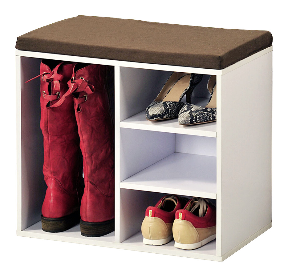 Kesper Schuhschrank weiß Holz B/H/L: ca. 48x29,5x51,5 cm