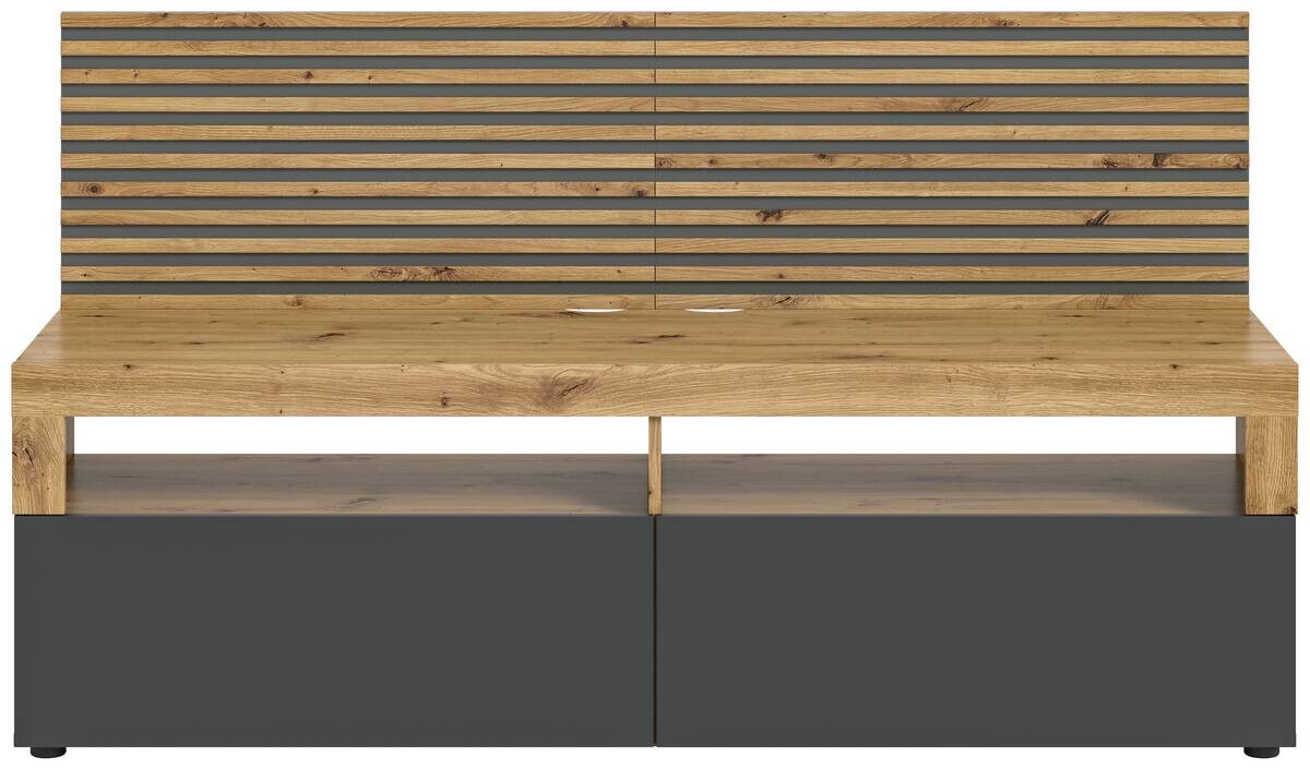 TV-Lowboard Okai anthrazit Eiche Artisan Nachbildung B/H/T: ca. 160x90x45 cm
